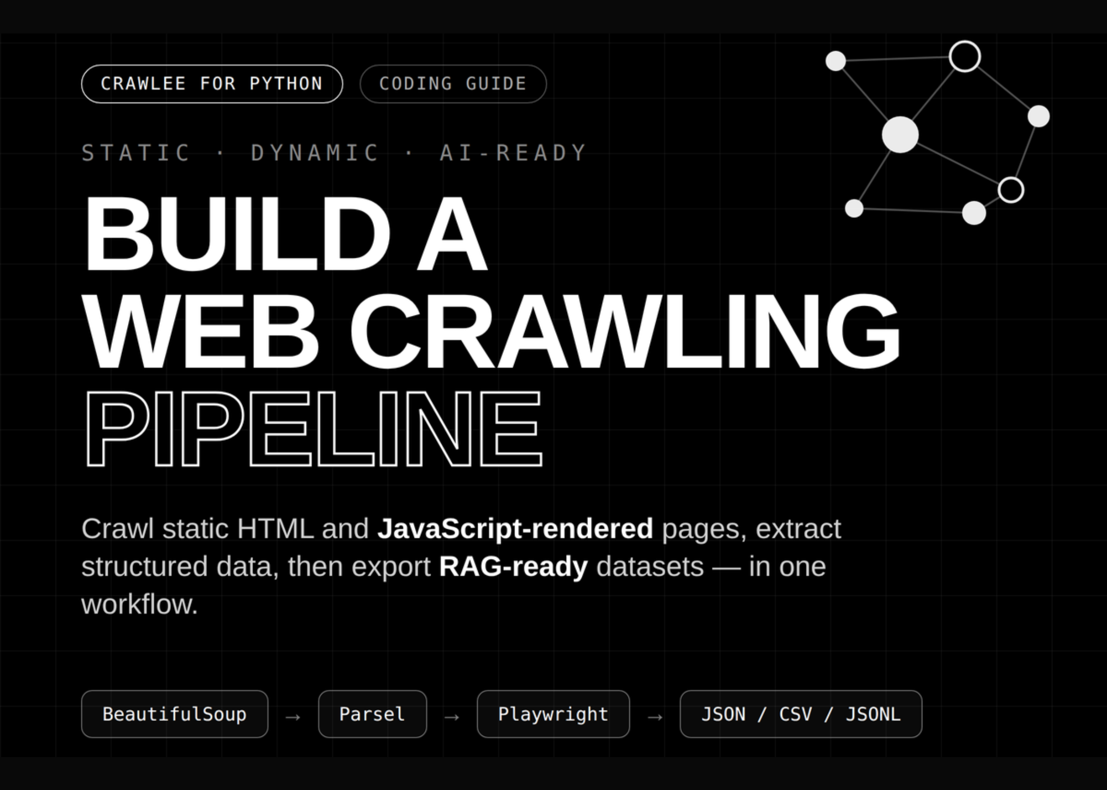 Crawlee: Rastreie a Web com IA. Sem Complicações.
